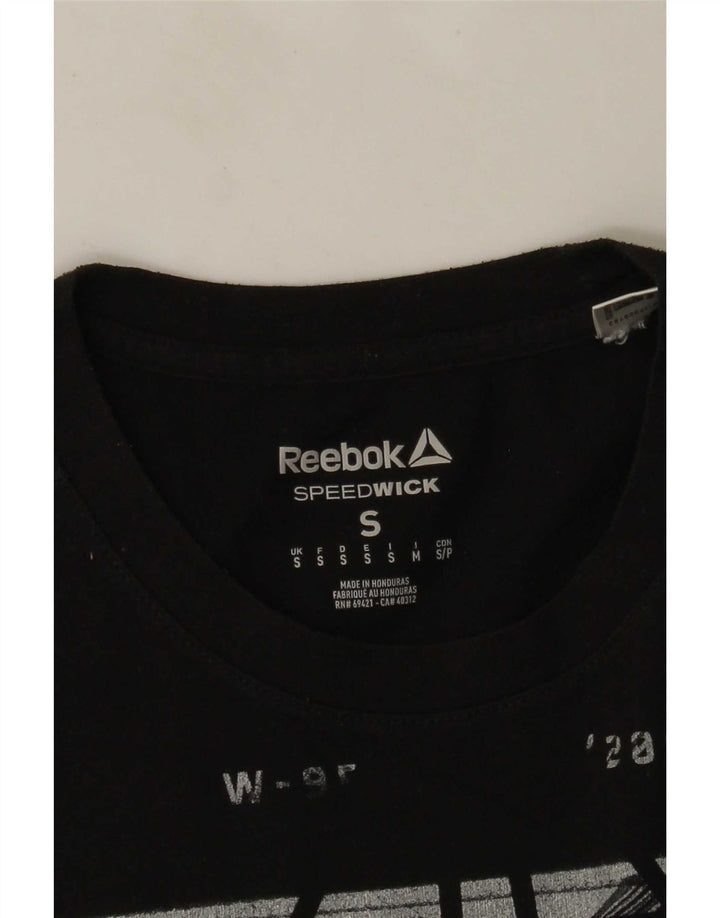 Reebok Herre Grafisk T-Shirt Top Lille Sort