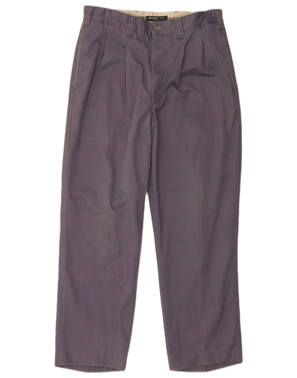 Dockers Mens Pegged Chino Trousers W32 L30 Purple Cotton