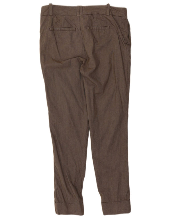 Zara Womens Mid Rise Joggers Chino Trousers Large W30 L27 Brown