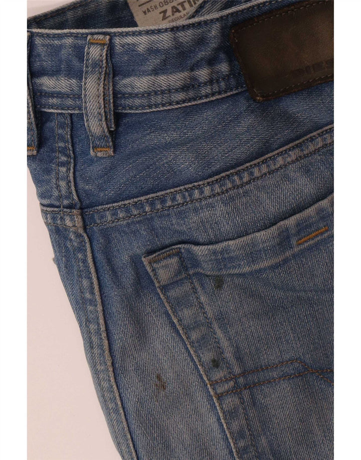 Diesel Mens Zatiny Regular Bootcut Jeans W30 L30 Blue Cotton