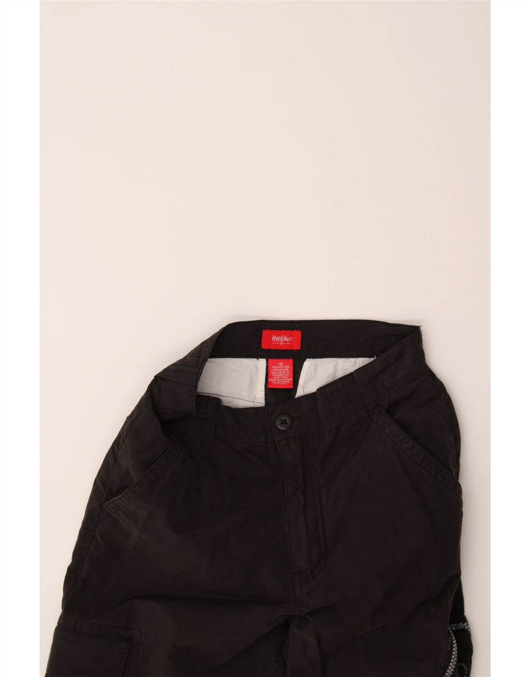 MOSSIMO Womens High Waist Graphic Cargo Shorts US 10 Large W30  Black Vintage Mossimo and Second-Hand Mossimo from Messina Hembry 