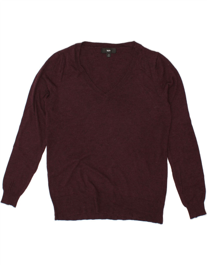 MOSSIMO Mens V-Neck Jumper Sweater Large Burgundy Nylon Vintage Mossimo and Second-Hand Mossimo from Messina Hembry 