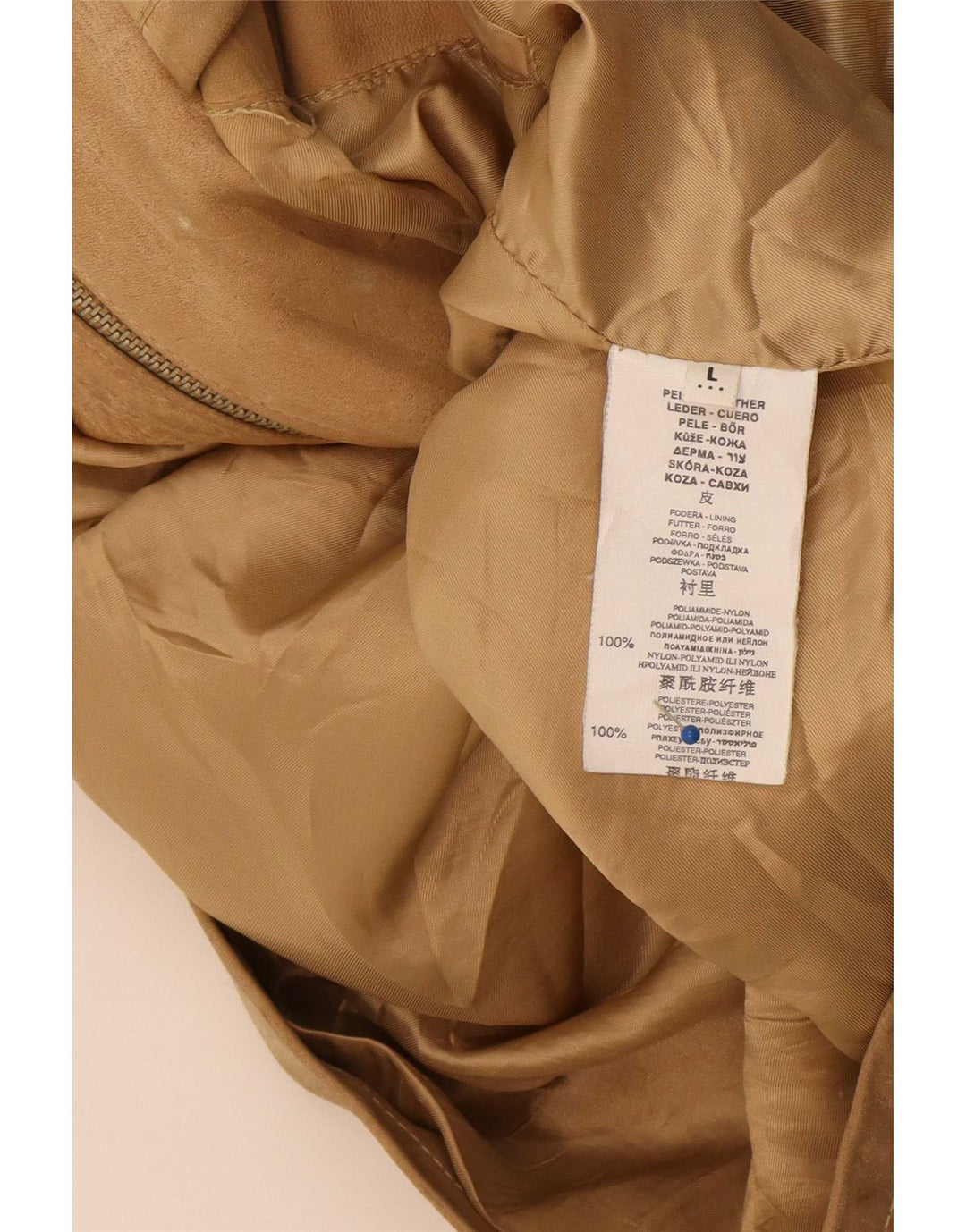 veste en daim homme vintage UK 40 grand cuir beige