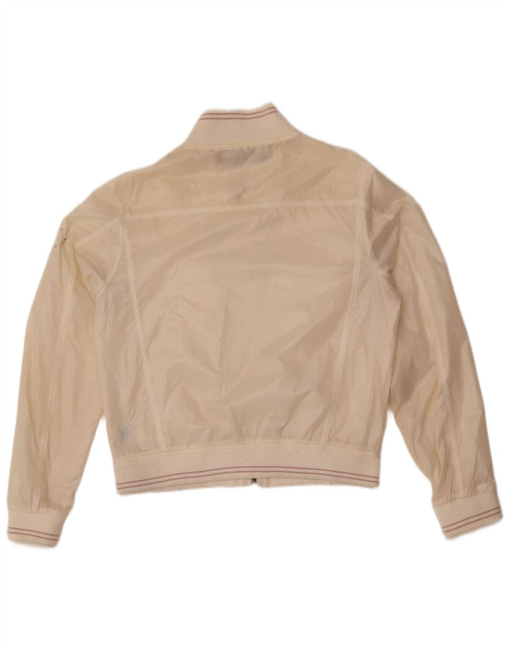 Calvin Klein Jeans Chaqueta Bomber para Mujer UK 40 Grande Poliamida Blanco Roto