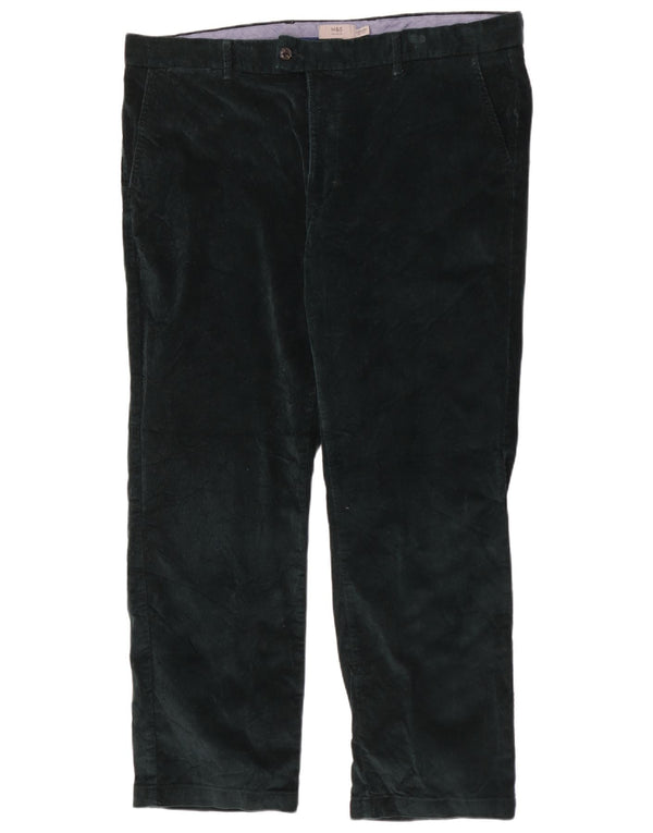 Marks & Spencer Herre Lige Regular Corduroy Bukser W42 L31 Grøn