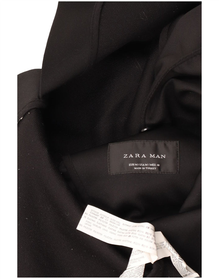 Trench da uomo Zara UK 38 poliestere nero medio