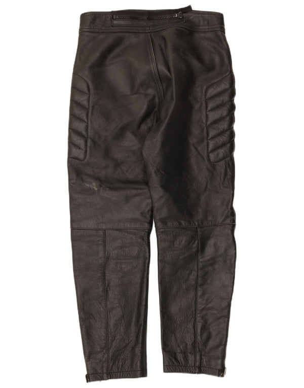 Skintan Mens Leather Moto Racer Trousers W34 L29 Black