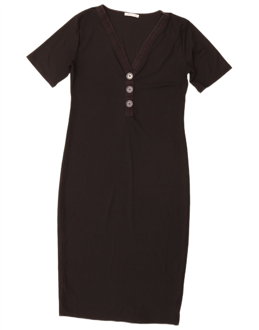 Zara Womens Trafaluc Sheath Dress UK 14 Large Black Polyester