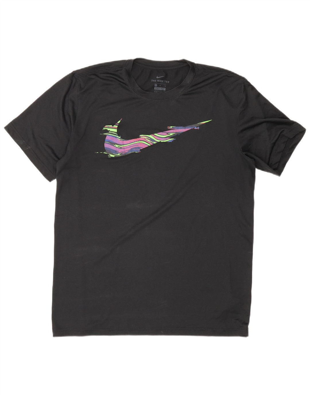 Nike Herre Dri Fit Grafisk T-shirt Top Medium Sort Polyester Sports