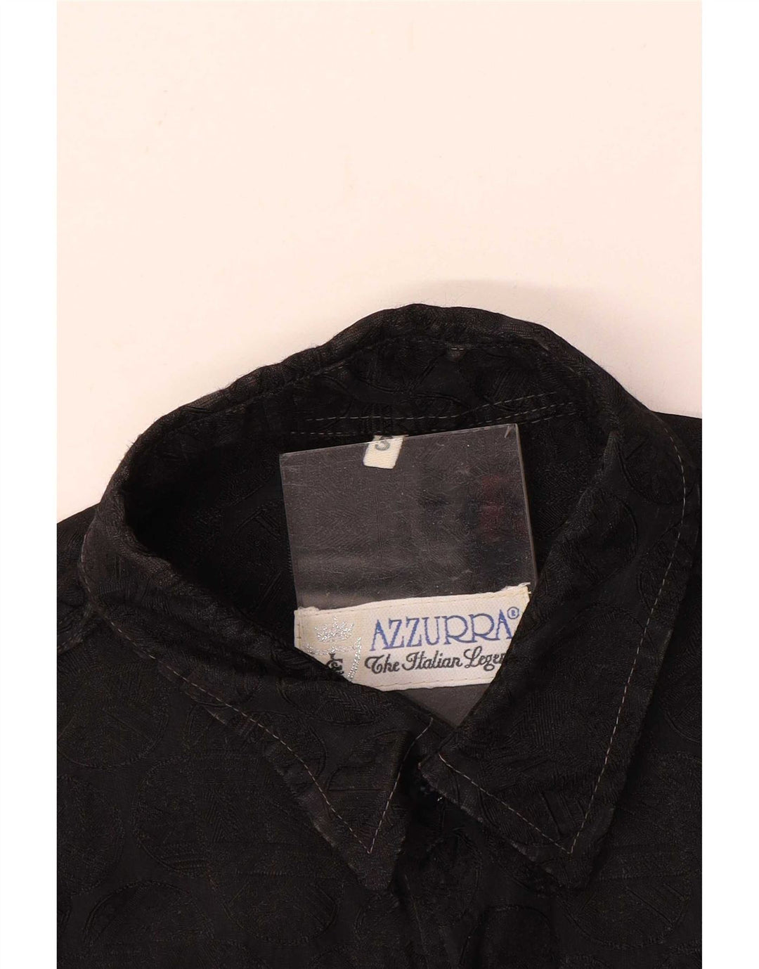 Azzurra Mens Shirt Small Black Geometric