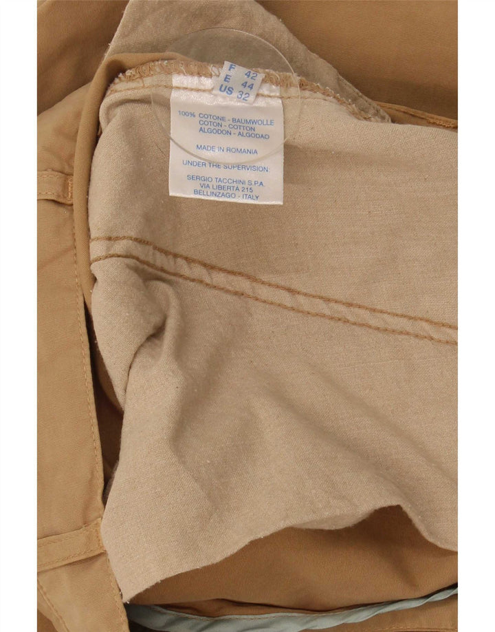 Sergio Tacchini Mens Straight Chino Trousers IT 48 Medium W32 L29 Beige