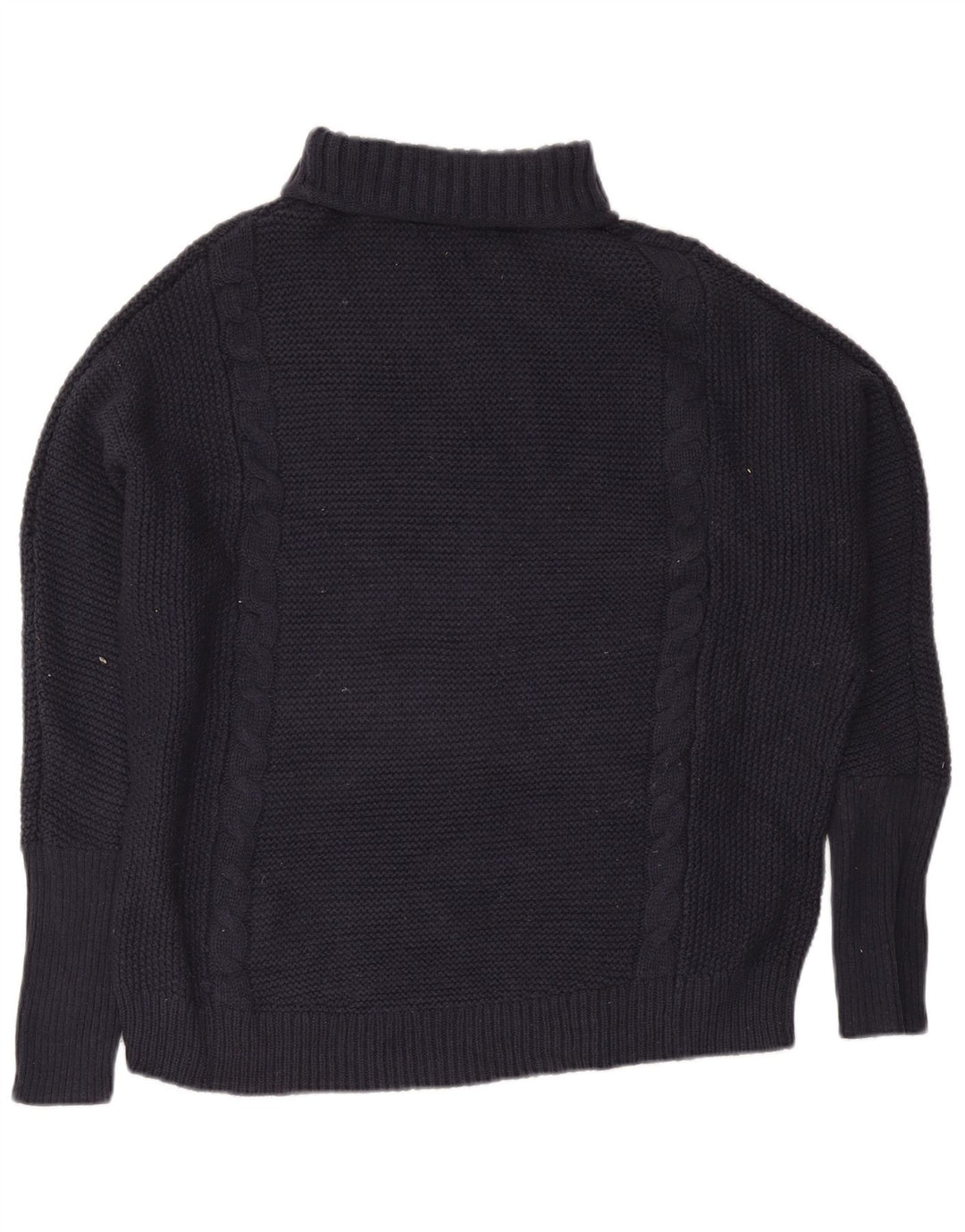 Gap Womens Oversized Roll Neck Jumper Sweater UK 16 Large Navy Blue Nylon