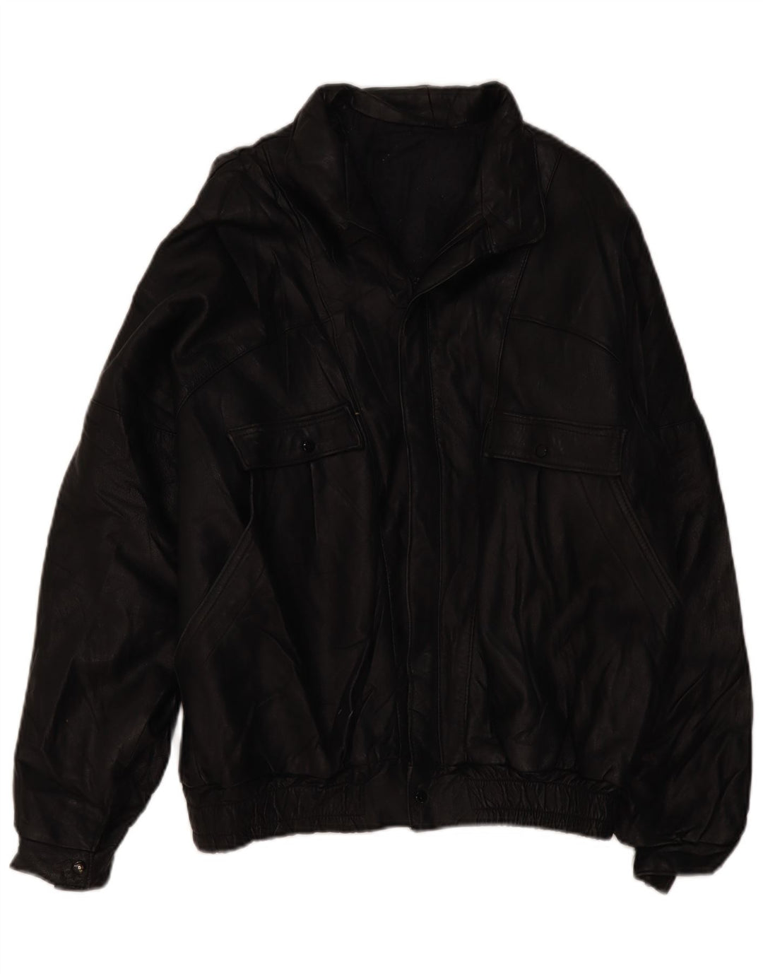 VINTAGE Herre læderjakke UK 42 XL Sort