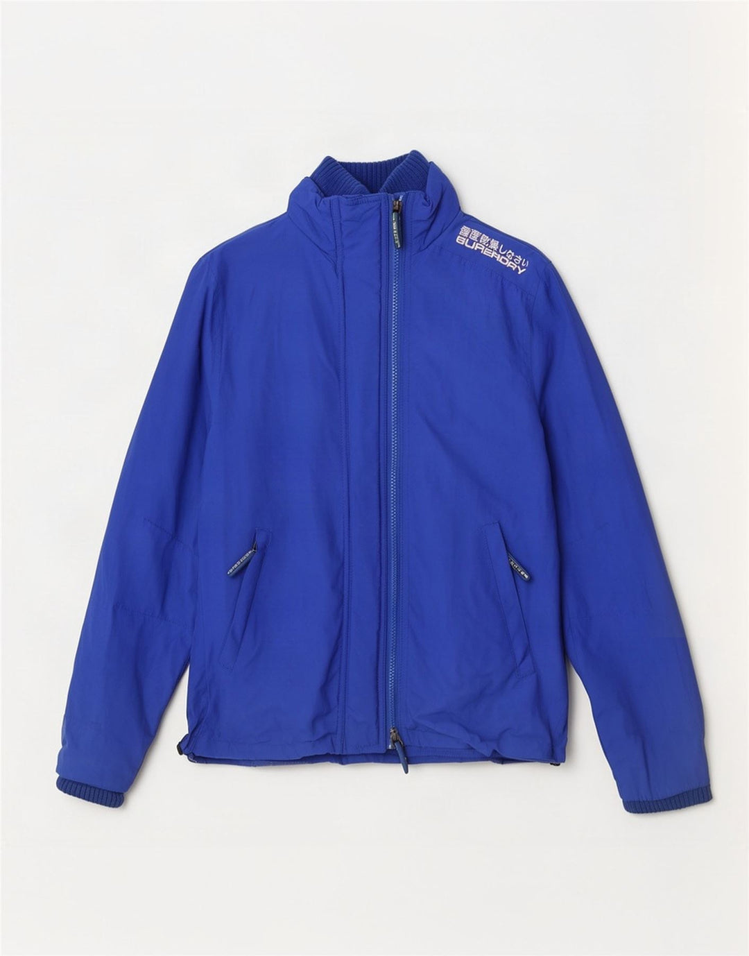 Superdry Chubasquero Mujer UK 40 Medium Blue Nylon