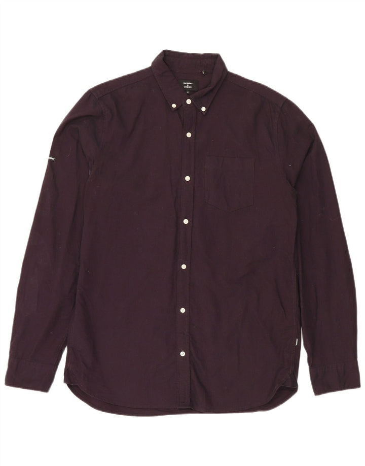 SUPERDRY Mens Shirt Medium Purple Cotton