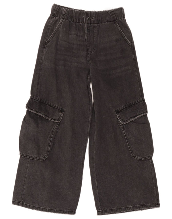 Jeans Zara per ragazze Cargo a gamba larga 9-10 anni W24 L22 Neri