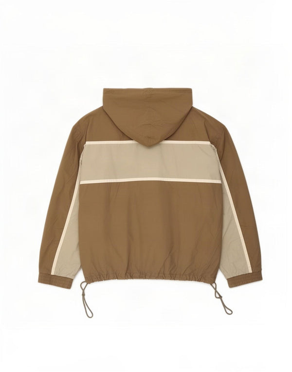 Fila Mens Graphic Hooded Chándal Top Chaqueta IT 56 XL Beige Colorblock