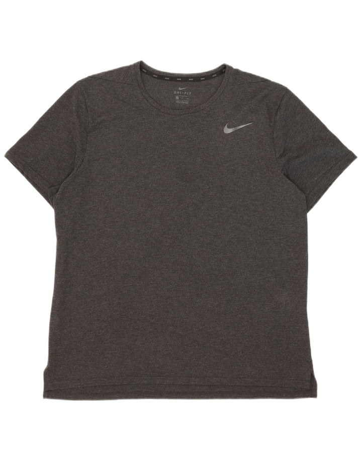 Nike Mens Dri Fit T-Shirt Top XL Grey Polyester