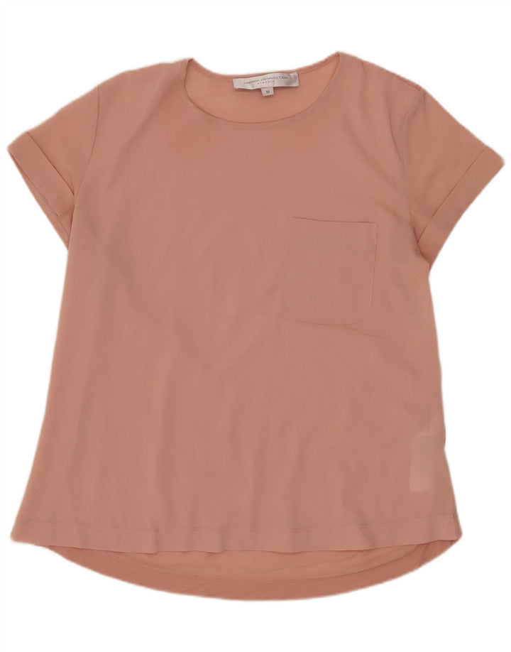 FRENCH CONNECTION Womens Blouse Top UK 12 Medium Pink Polyester