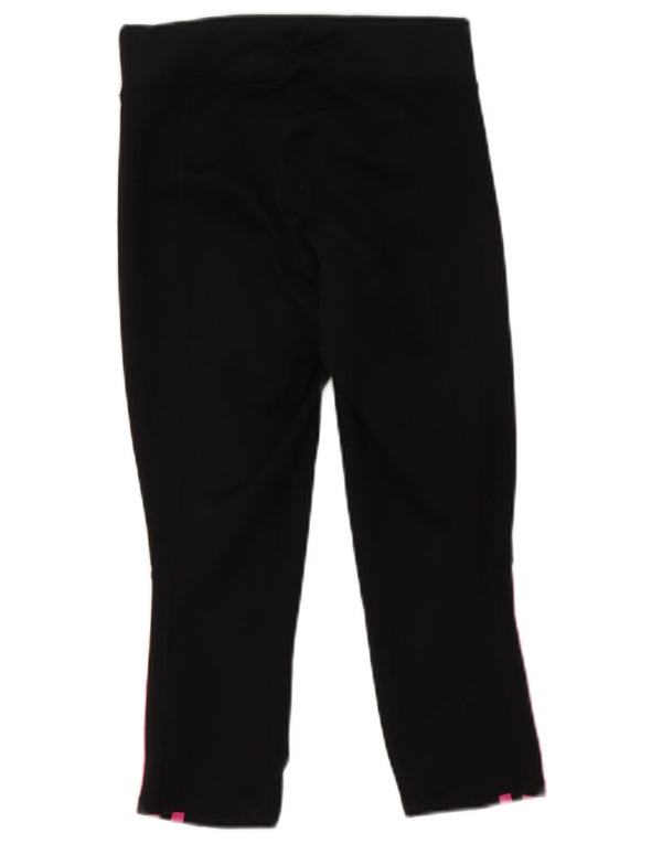 Adidas Womens Capri Leggings UK 8 Small Black Polyester