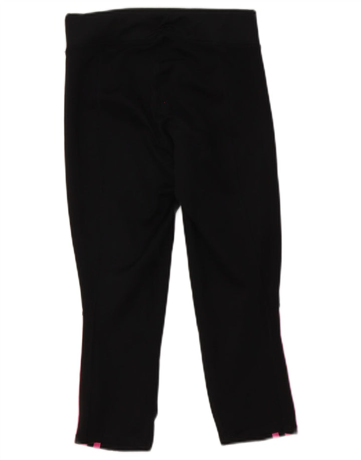 Adidas Femmes Capri Leggings UK 8 Petit Noir Polyester