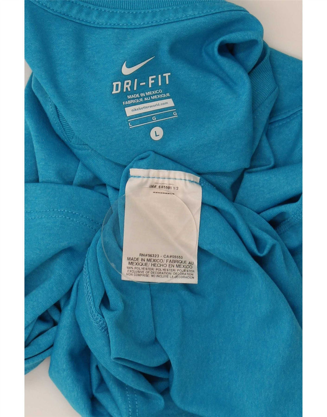 Nike Girls Dri Fit Top Langærmet 11-12 År Stor Blå Polyester
