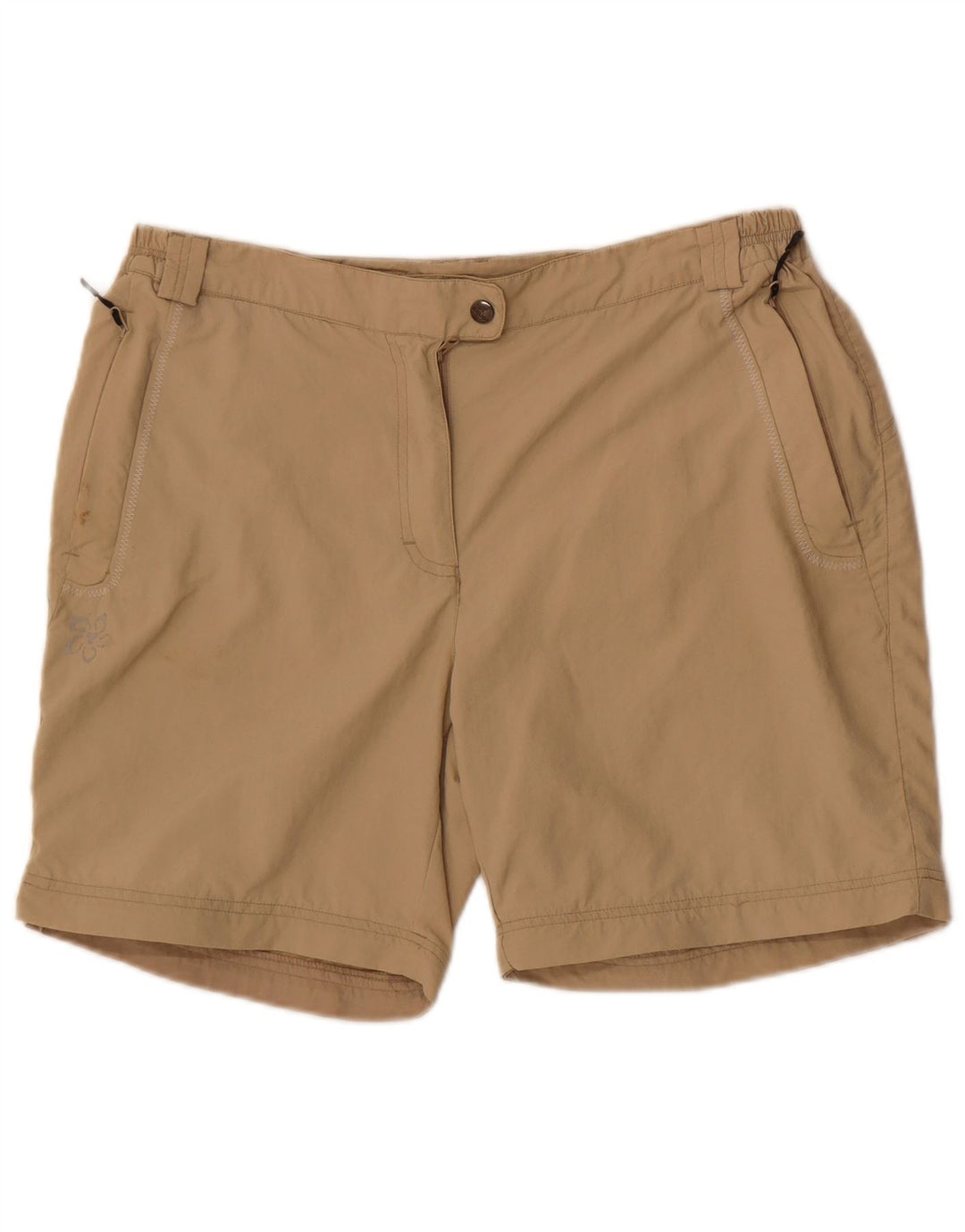 Brugi Womens Casual Shorts IT 50 XL W34 Beige Polyester
