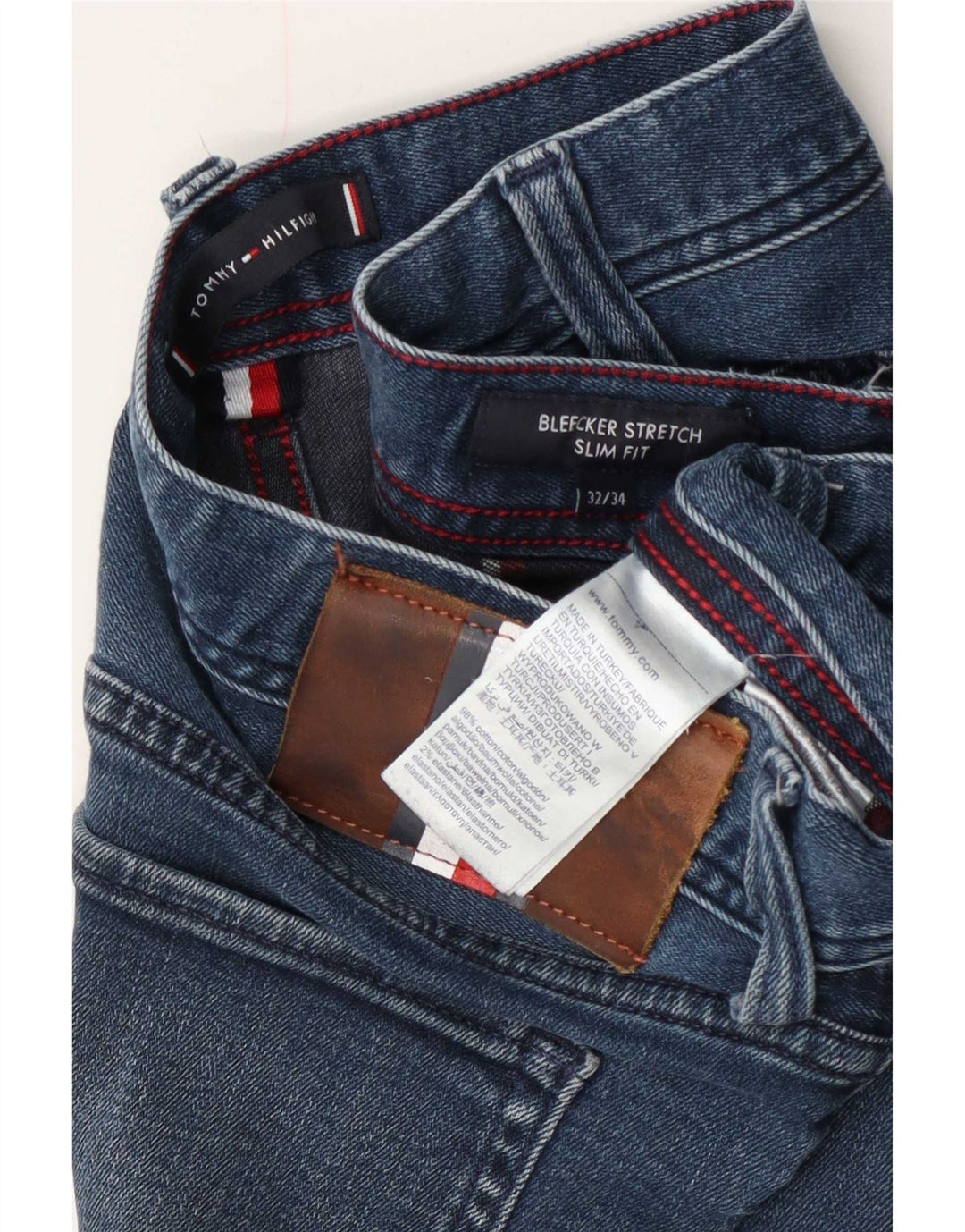 Tommy Hilfiger Jean Slim Bleecker Femme W32 L34 Bleu Coton