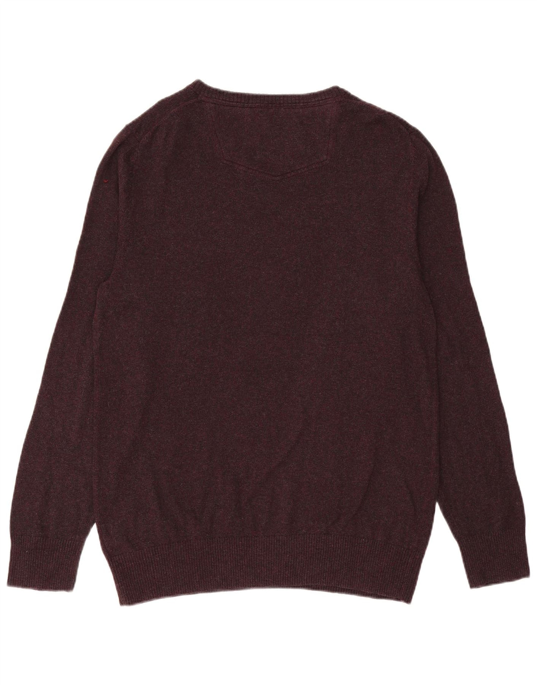 Fat Face Mens V-Neck Jumper Sweater Large Purple Cotton