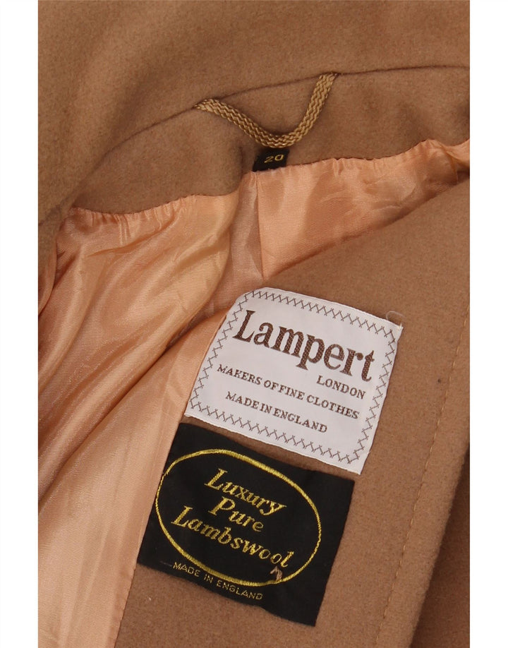 Płaszcz damski LAMPERT UK 20 2XL Brązowa wełna owcza