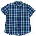 Angelo Litrico Camicia da uomo a maniche corte Taglia 45/46 2XL Blu a quadretti