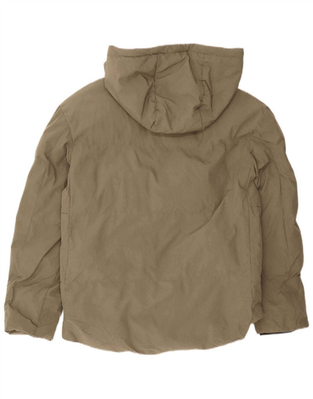 Zara Veste matelassée à capuche pour homme UK 38 Medium Kaki Polyester