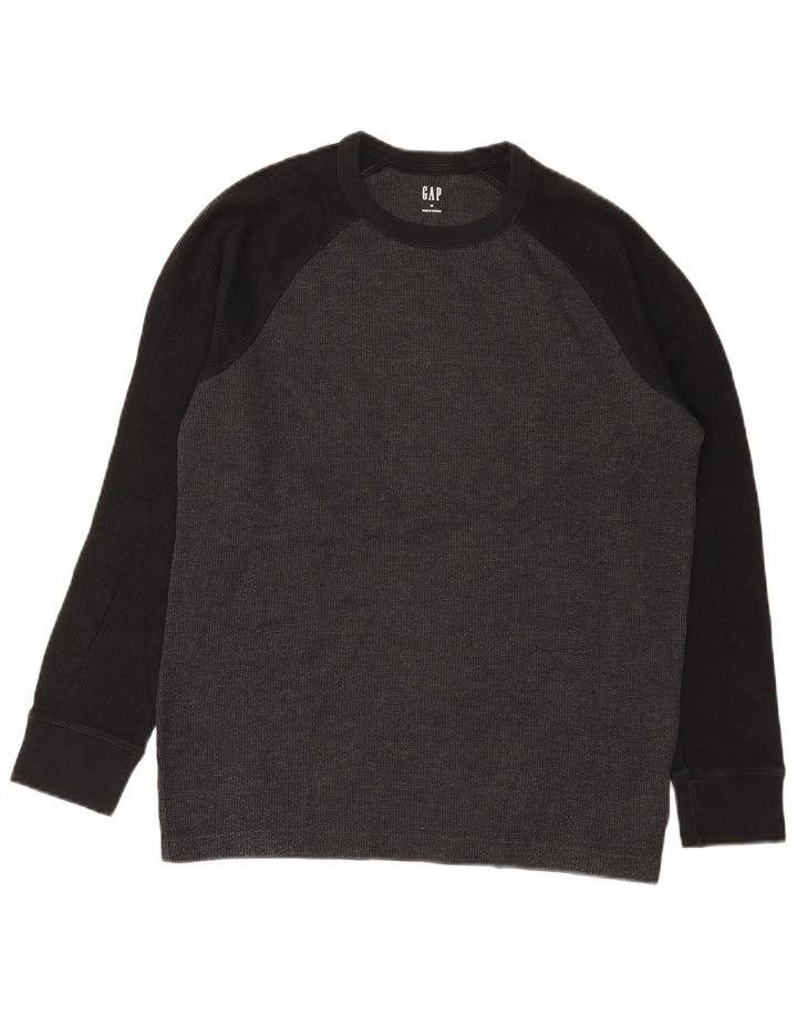 Gap Mens Sweatshirt Jumper Medium Grey Colourblock Cotton