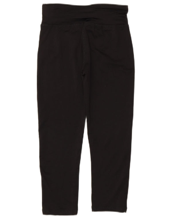 Reebok Capri-Leggings mit Grafik für Mädchen, 10–11 Jahre, schwarzes Polyester