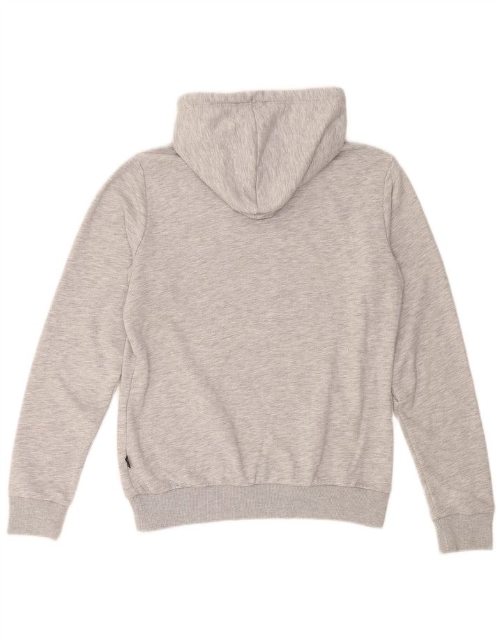 PUMA Womens Graphic Hoodie Jumper UK 12 Medium Grey