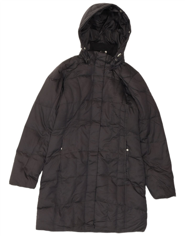 EDDIE BAUER Womens Oversized Hooded Padded Coat UK 6 XS Black Polyester