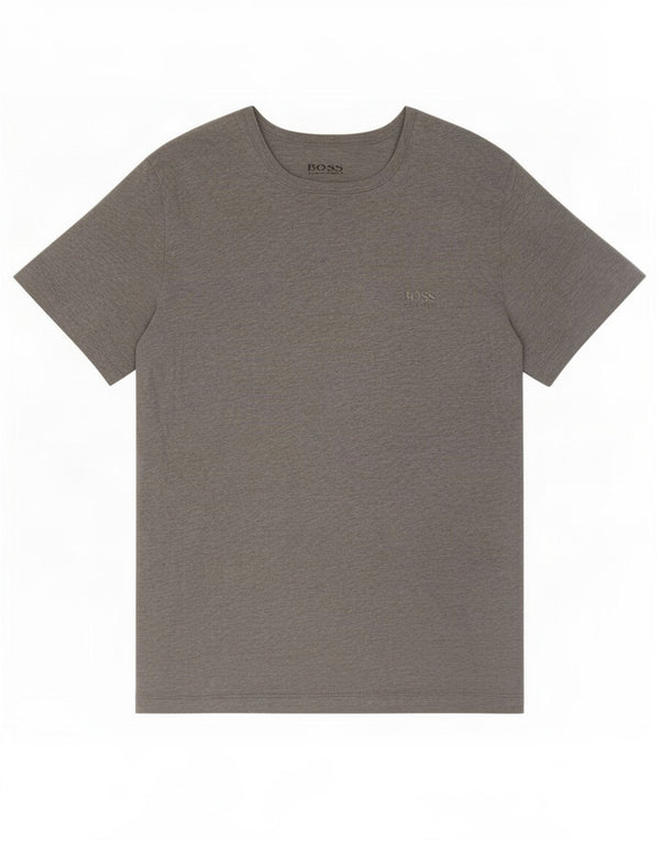 Hugo Boss Damen T-Shirt Top UK 10 Small Grau gefleckte Baumwolle