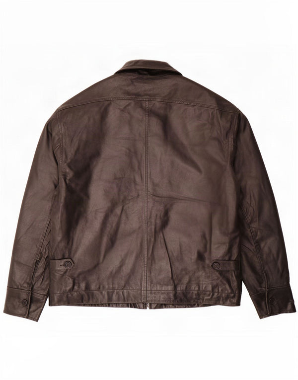 Paul Smith Chaqueta de cuero para hombre UK 42 XL Negro