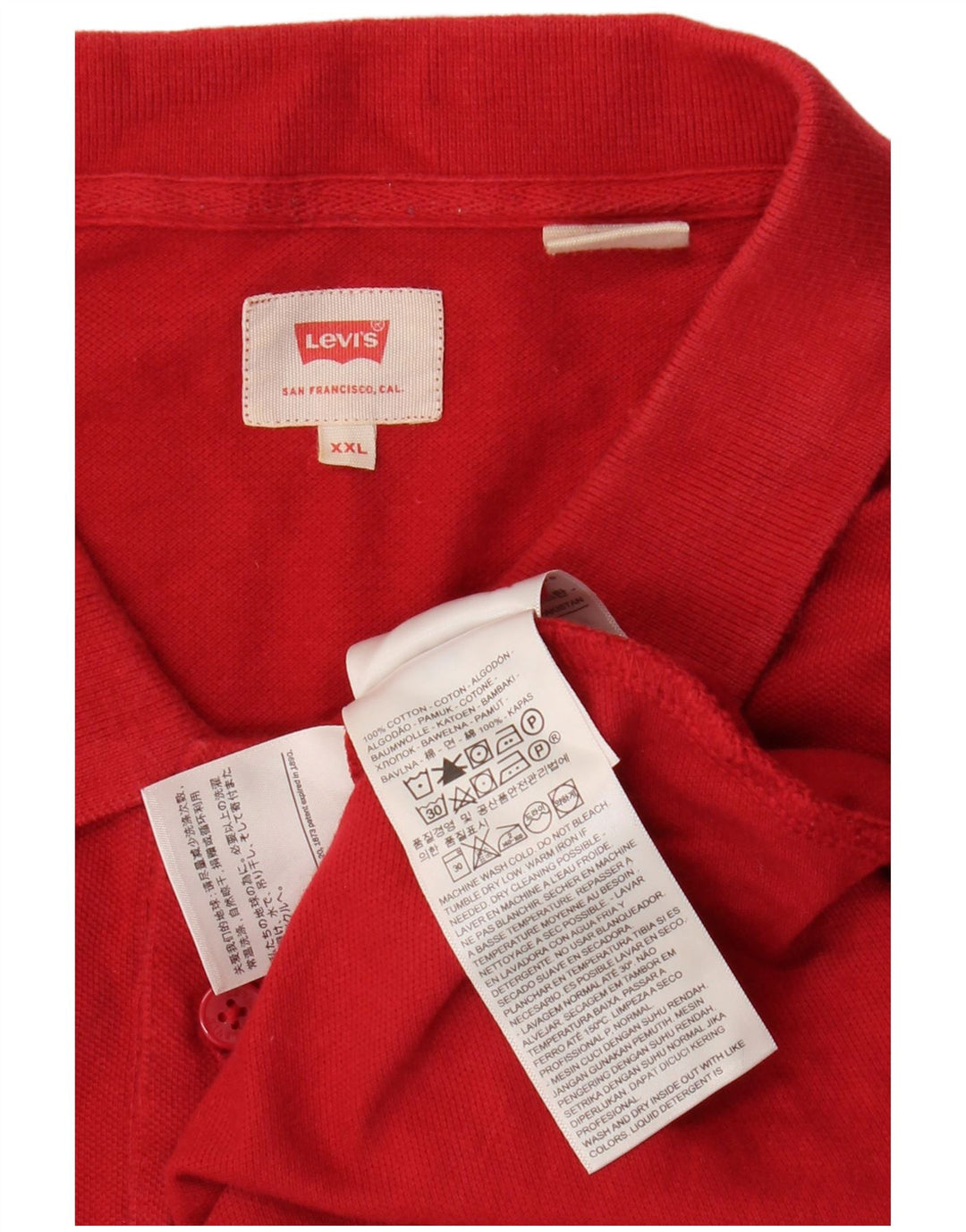 Polo Levi's da uomo 2XL in cotone rosso