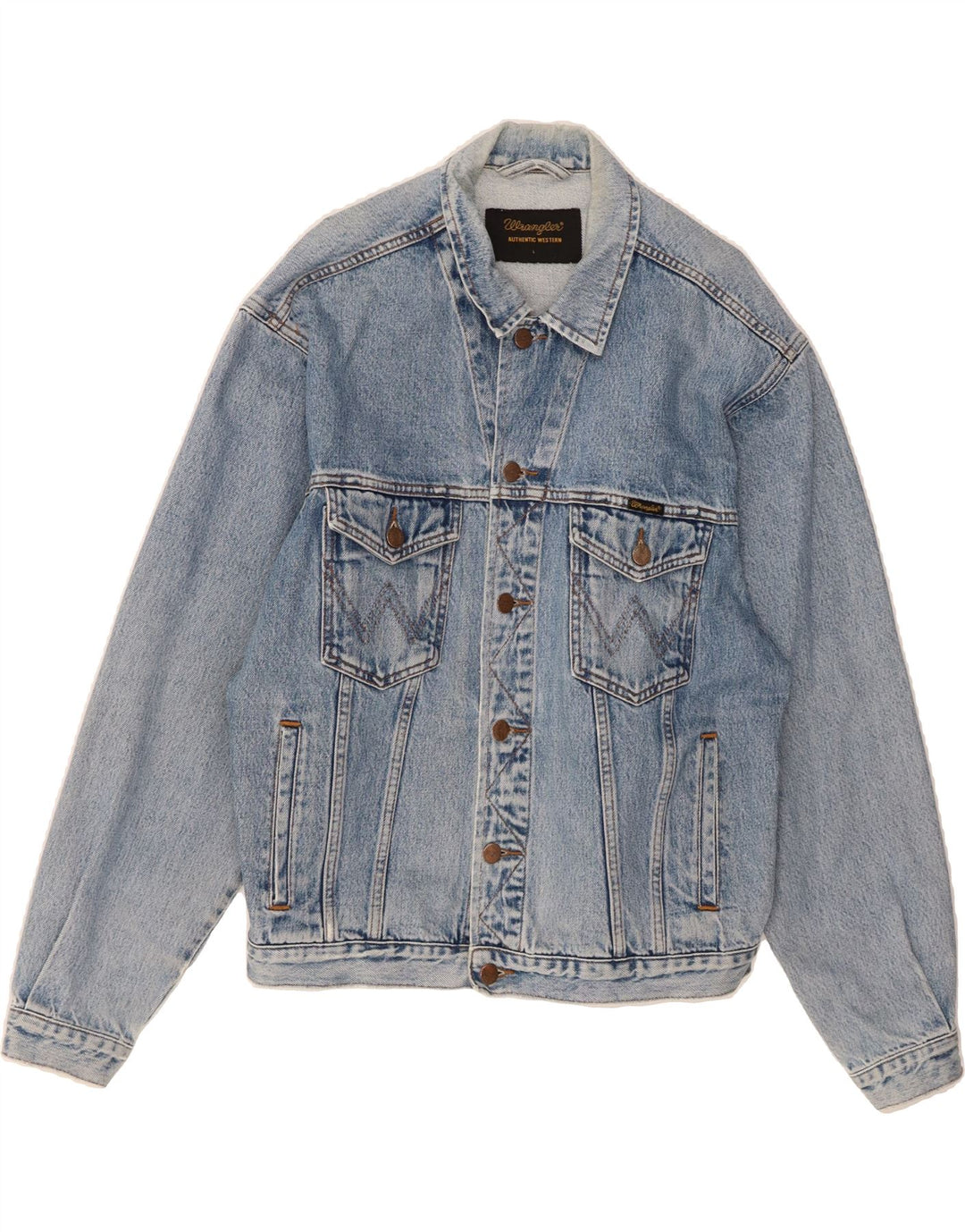 WRANGLER Mens Denim Jacket UK 40 Large Blue Cotton Vintage Wrangler and Second-Hand Wrangler from Messina Hembry 