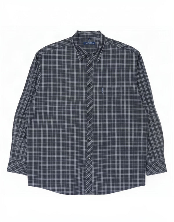 Camisa masculina Ben Sherman 2XL algodão xadrez cinza