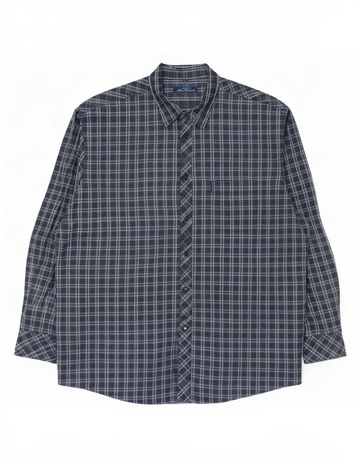 Camisa masculina Ben Sherman 2XL algodão xadrez cinza