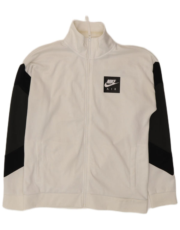 Nike Veste de survêtement graphique pour homme en polyester color block blanc moyen