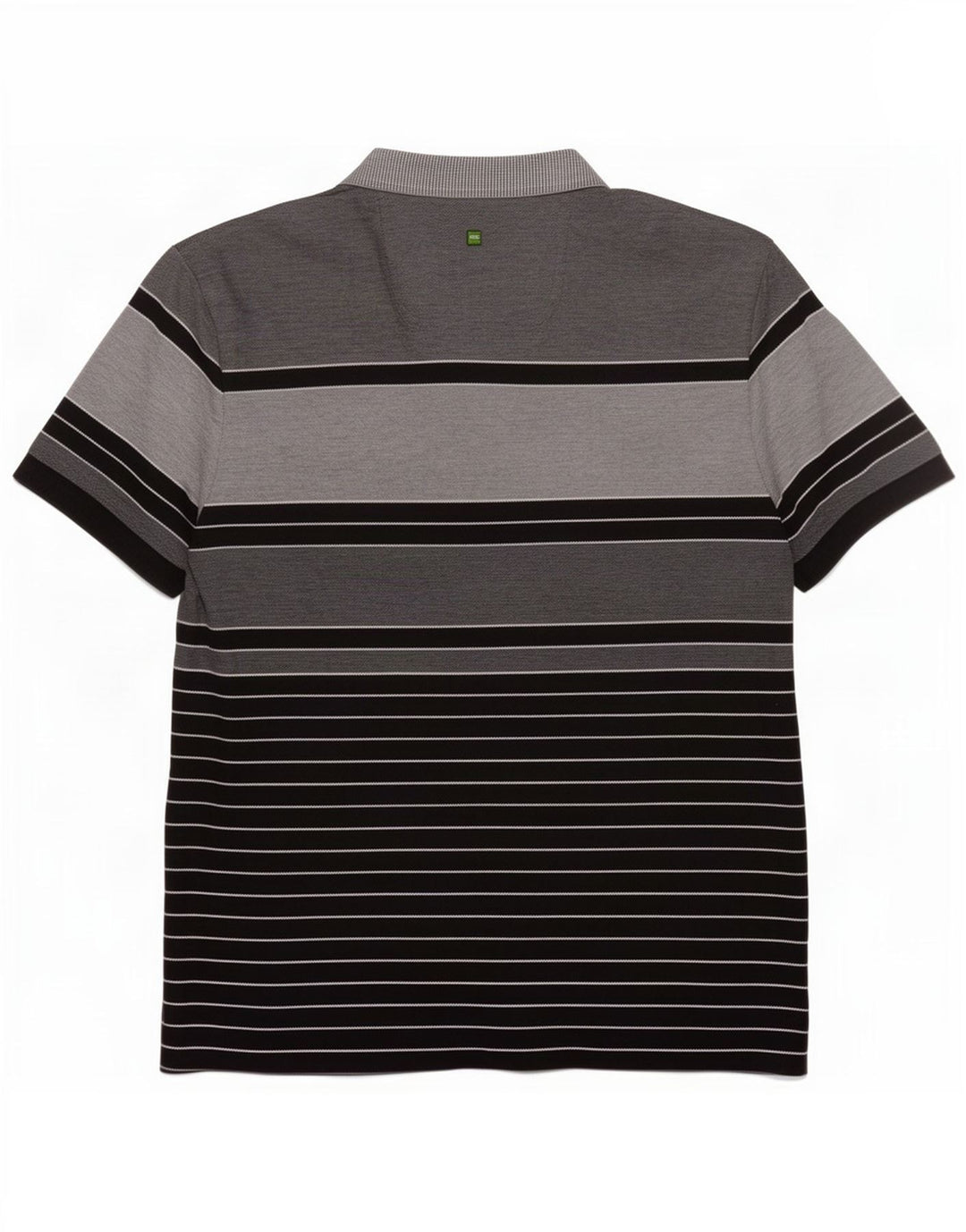 Polo da uomo Hugo Boss grande in cotone a righe grigie