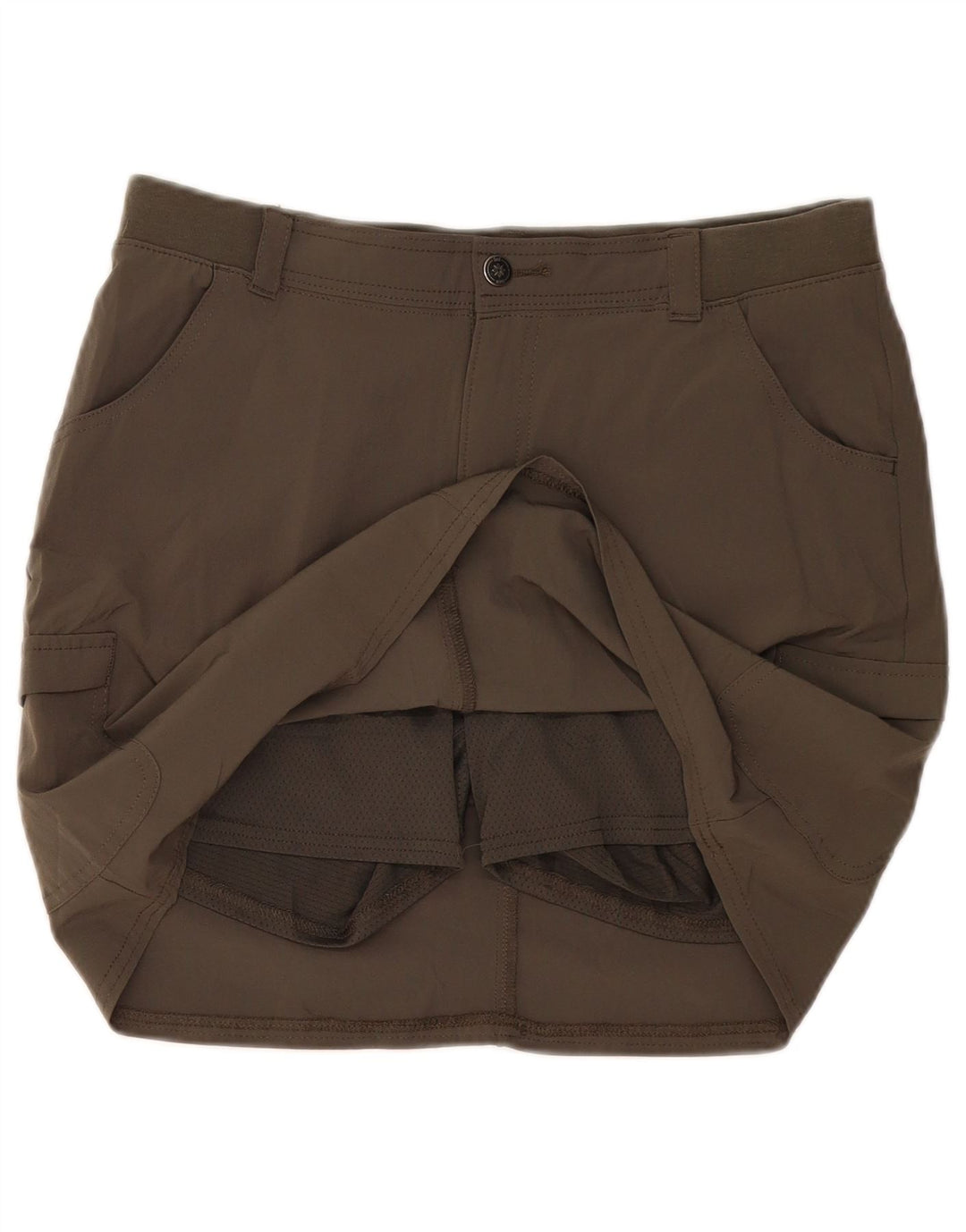 Lee Jupe-short coupe décontractée pour femme US 10 Large Kaki Polyester