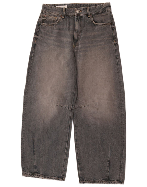 Zara Mens High Waist Loose Jeans EU 38 Small W28 L30 Grey