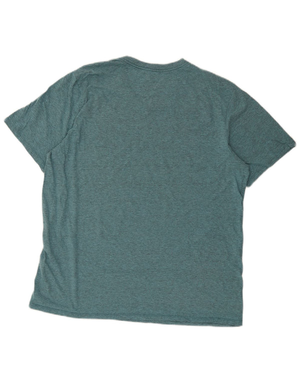 Hurley Hombre Camiseta Gráfica Top XL Algodón Moteado Verde