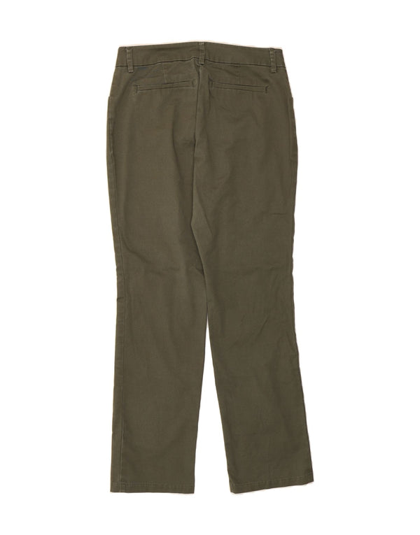 LEE Womens Mid Rise Relaxed Fit Casual Trousers US 8 Medium W30 L30 Khaki