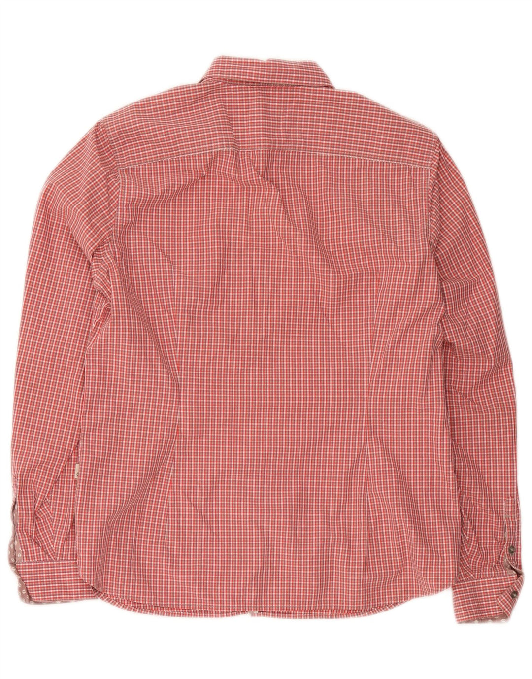 Timberland Womens Slim Fit Shirt EU 42 Large Red Gingham Cotton