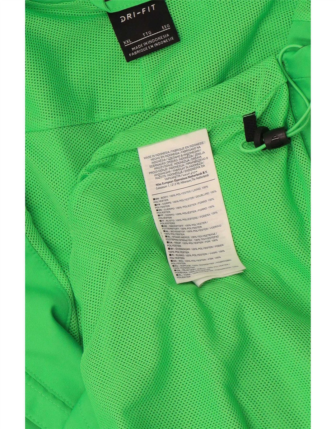 Nike Mens Dri Fit Tracksuit Top Jacket 2XL Green Colourblock Polyester